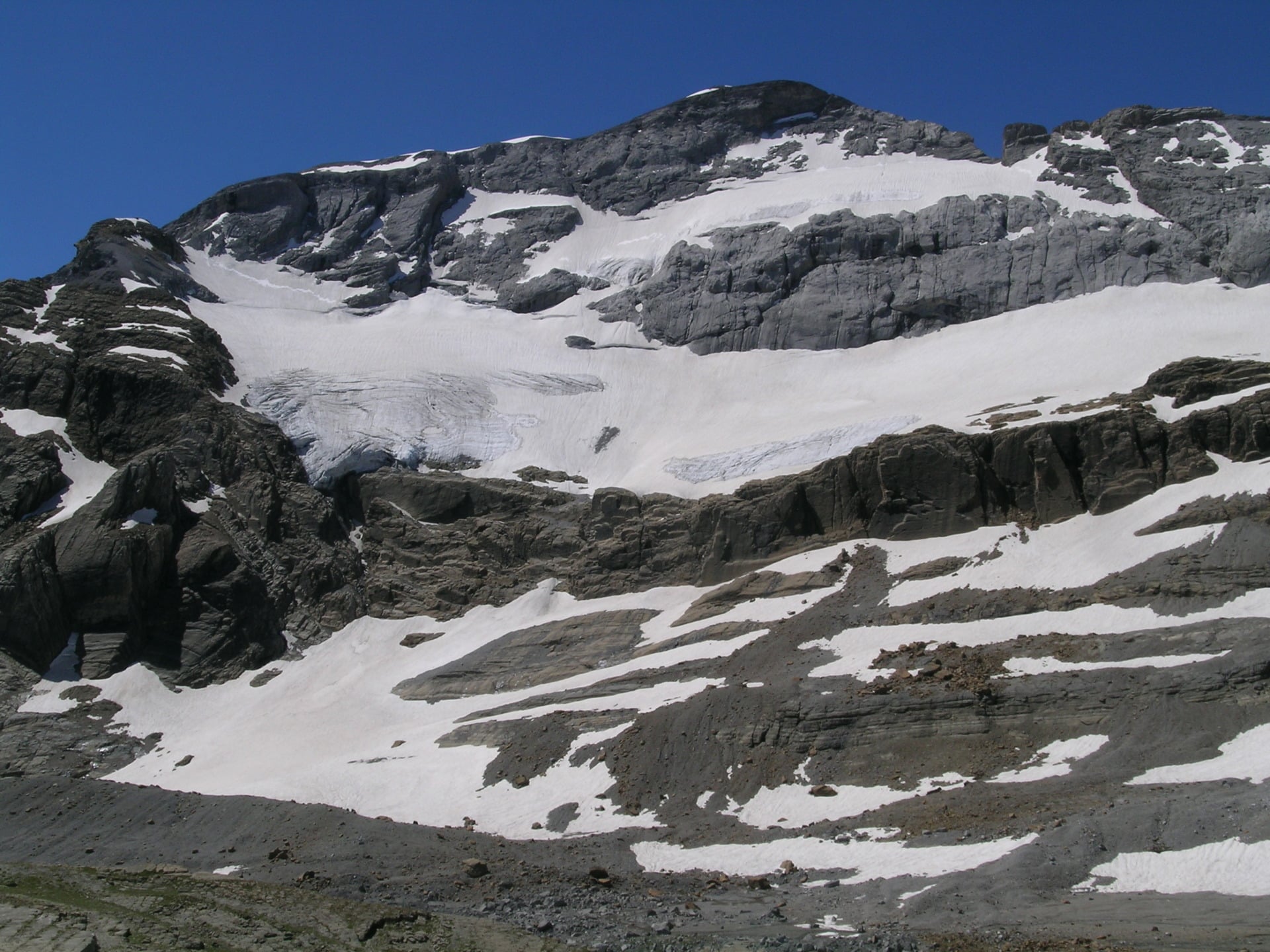 Cara norte del Monte Perdido y su glaciar