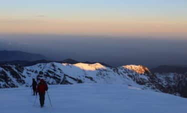 Llegando a la cumbre del Toubkal en Marruecos