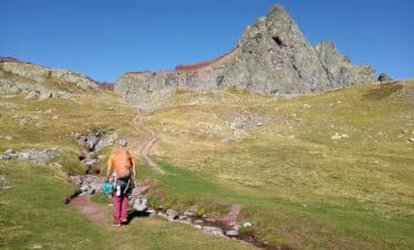 En los Ibones de Anayet antes de empezar la escalada en el Anayet