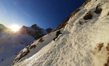 Escalada en la Cara Norte del Aspe